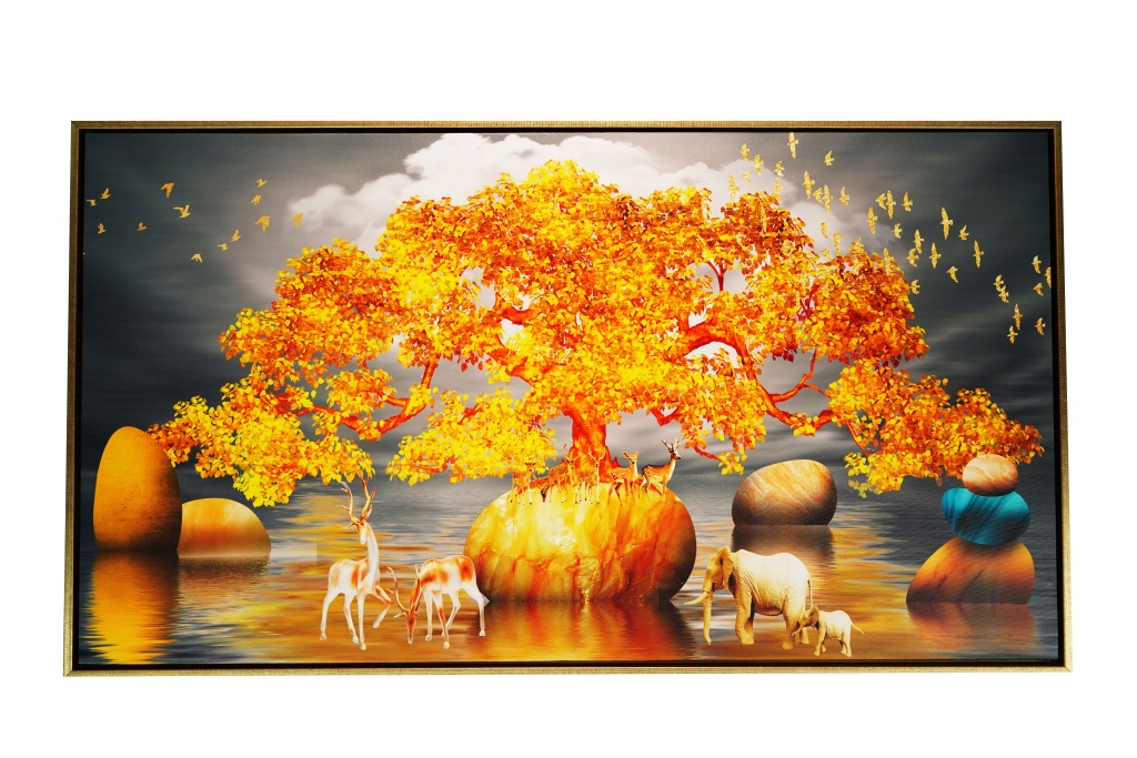 风水画PT00102 : 九运金树